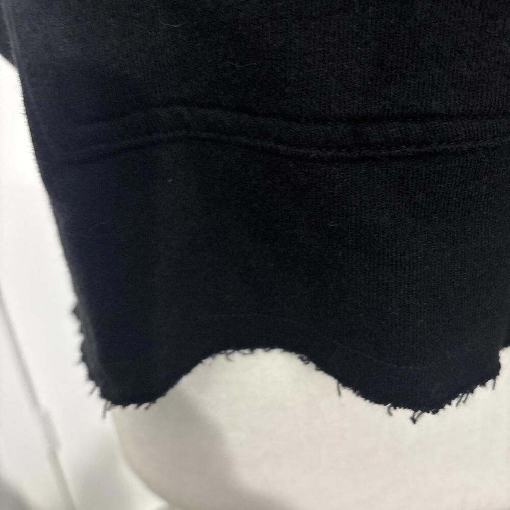 N:Philanthropy Womens 1/4 Zip Hoodie Sweatshirt Black Medium Raw Hem New With Ta - Picture 5 of 13